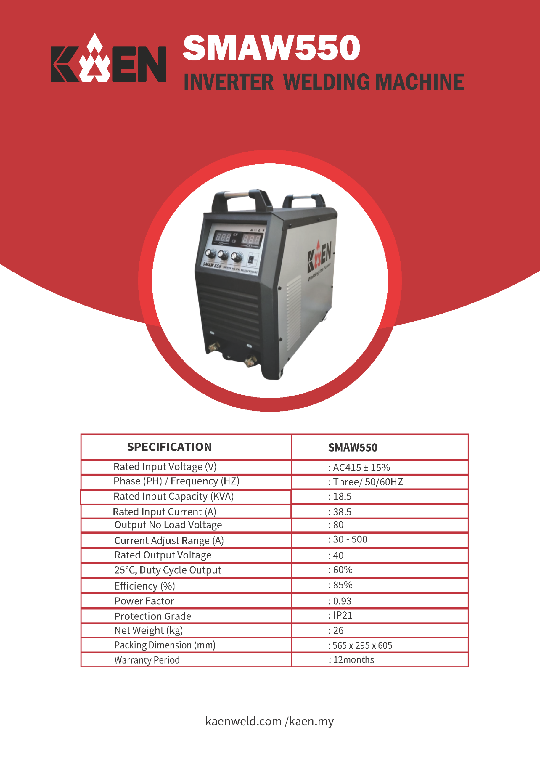 KAEN SMAW550 MMA Welding Machine - Image 2
